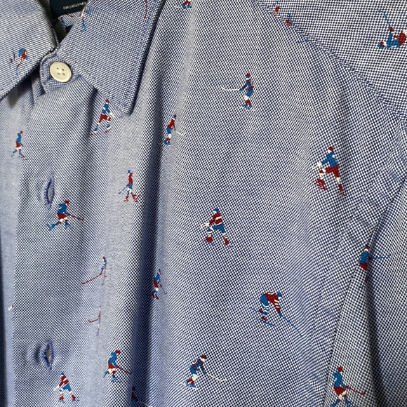 Zara Man Dress Shirt Slim Fit Small hockey pattern - Picture 4 of 5